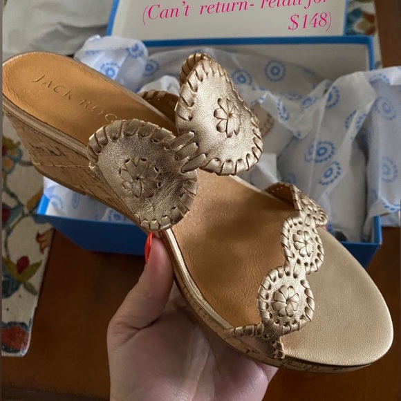 Jack rogers gold wedges - Picture 7 of 8